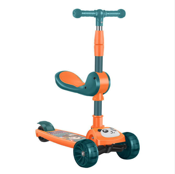 Three in one hand push rod can be used to ride children's luminous roller coasters