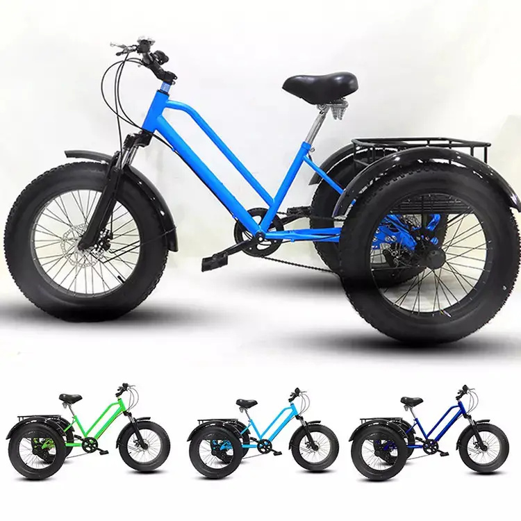 hot sale top High quality fat tire trike Pedal Bike customized Good Quality adult mountain tricycle in stock